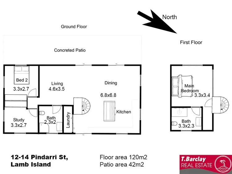 Floorplan of Homely house listing, 12-14 Pindarri St, Lamb Island QLD 4184