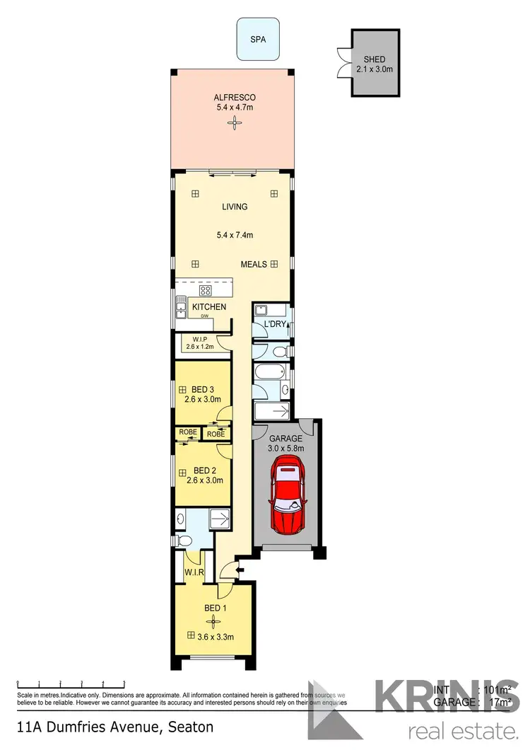 Floorplan of Homely house listing, 11A Dumfries Ave, Seaton SA 5023