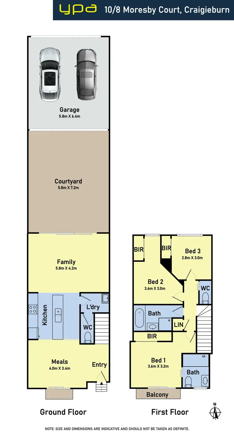 Floorplan of Homely townhouse listing, Unit 10/8 Moresby Ct, Craigieburn VIC 3064