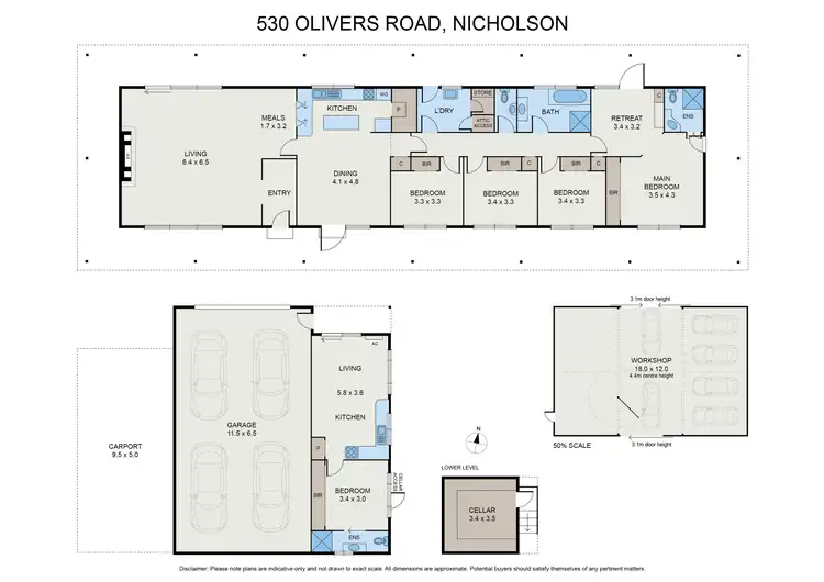 Floorplan of Homely rural property listing, 530 Olivers Rd, Nicholson VIC 3882