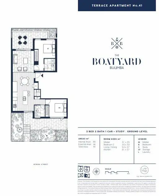 Floorplan of Homely unit listing, 41/21 Byron St, Bulimba QLD 4171