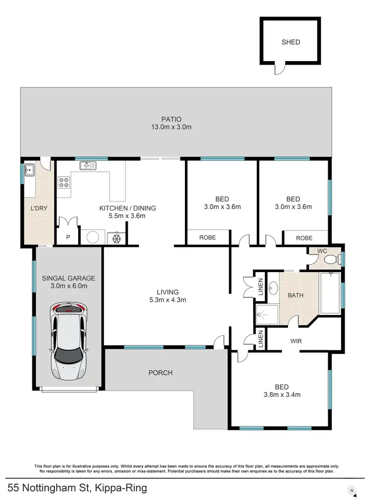 Floorplan of Homely house listing, 55 Nottingham St, Kippa-ring QLD 4021