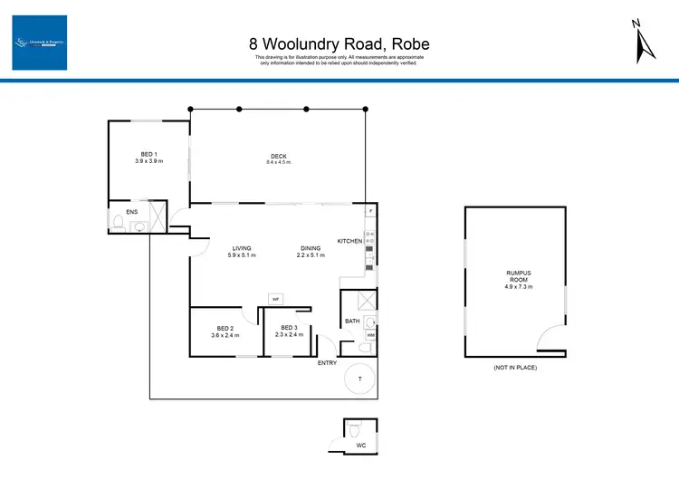 Floorplan of Homely house listing, 8 Woolundry Rd, Robe SA 5276
