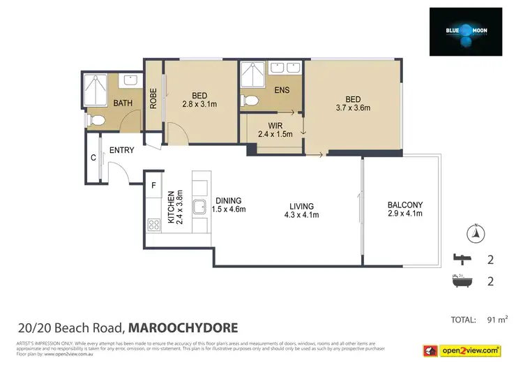 Floorplan of Homely unit listing, Unit 20/20 Beach Rd, Maroochydore QLD 4558