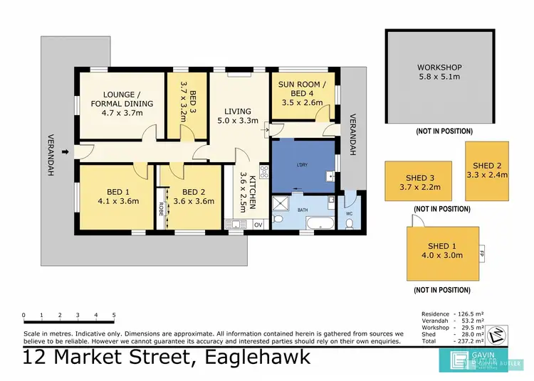 Floorplan of Homely house listing, 12 Market St, Eaglehawk VIC 3556