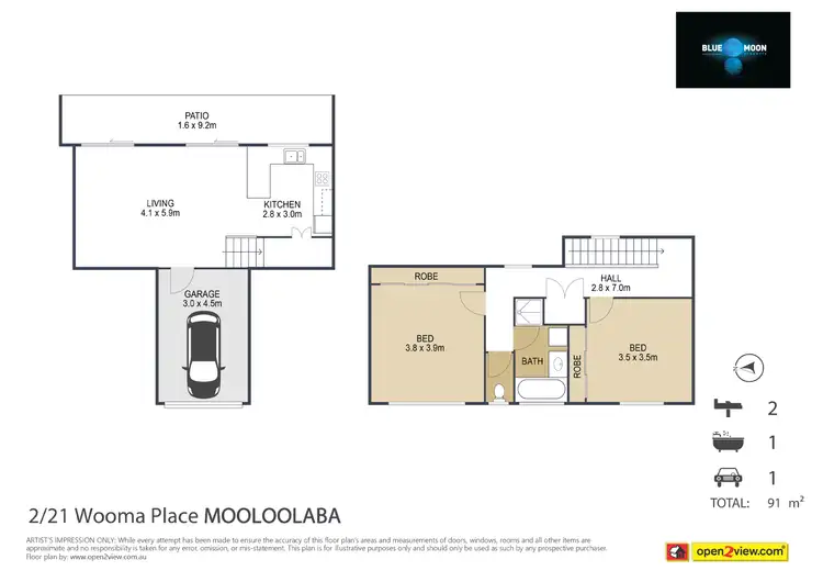Floorplan of Homely unit listing, Unit 2/21 Woomba Pl, Mooloolaba QLD 4557