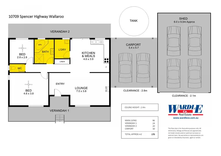 Floorplan of Homely house listing, 10709 Spencer Hwy, Wallaroo SA 5556