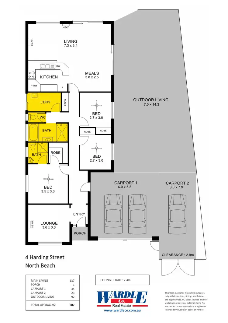 Floorplan of Homely house listing, 4 Harding St, North Beach SA 5556