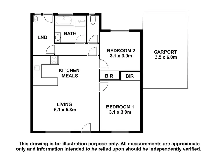 Floorplan of Homely house listing, Unit 5/13 Julian St, Penola SA 5277