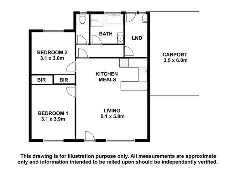 Floorplan of Homely house listing, Unit 4/13 Julian St, Penola SA 5277