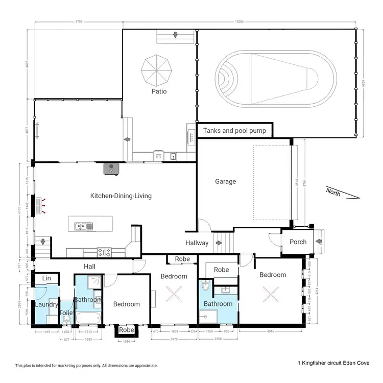 Floorplan of Homely house listing, 1 Kingfisher Cct, Eden NSW 2551
