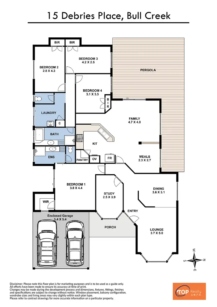 Floorplan of Homely house listing, 15 Debries Place, Bull Creek WA 6149