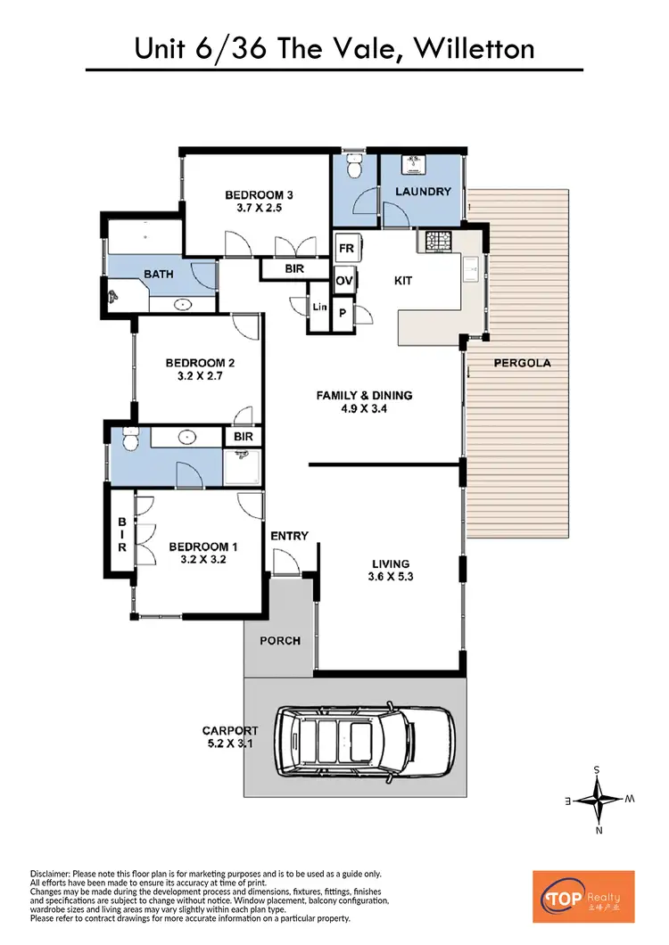Floorplan of Homely villa listing, 6/36 The Vale, Willetton WA 6155