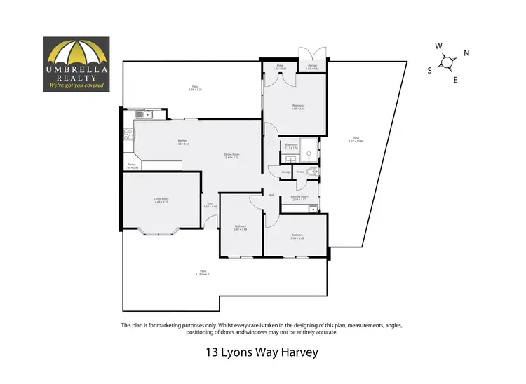 Floorplan of Homely house listing, 13 Lyons Way, Harvey WA 6220