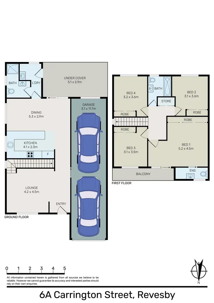 Floorplan of Homely semi-detached listing, 6A Carrington St, Revesby NSW 2212