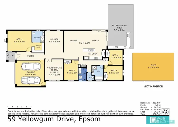 Floorplan of Homely house listing, 59 Yellowgum Dr, Epsom VIC 3551
