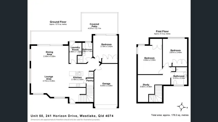 Floorplan of Homely townhouse listing, 50/ 241 Horizon Dr, Westlake QLD 4074