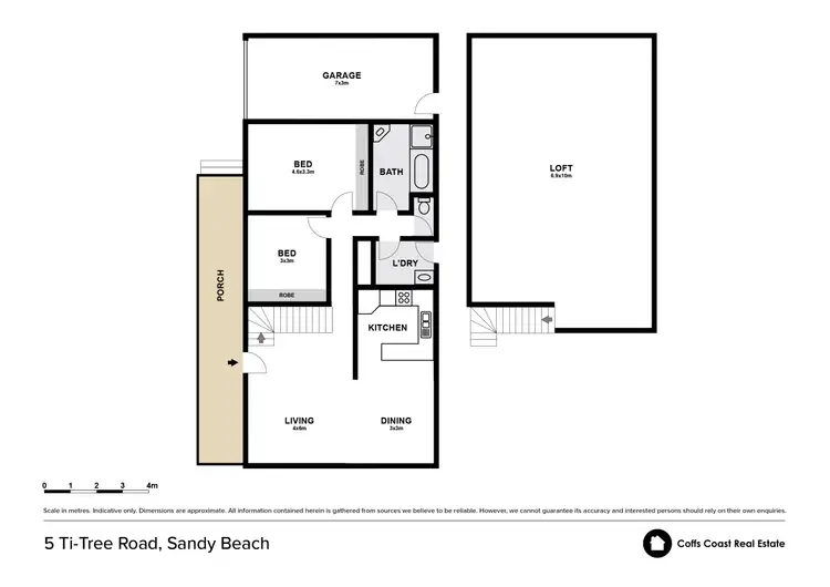 Floorplan of Homely house listing, 5 Ti-Tree Rd, Sandy Beach NSW 2456
