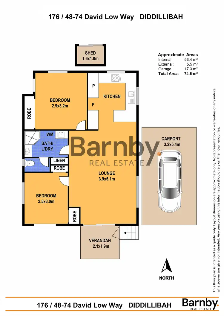 Floorplan of Homely villa listing, Unit 176/48-74 David Low Way, Diddillibah QLD 4559