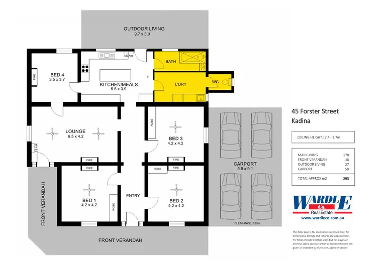 Floorplan of Homely house listing, 45 Forster St, Kadina SA 5554
