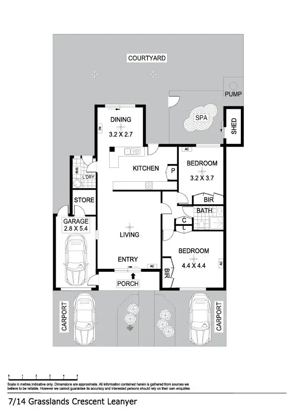 Floorplan of Homely unit listing, 7/14 Grassland Crescent, Leanyer NT 812