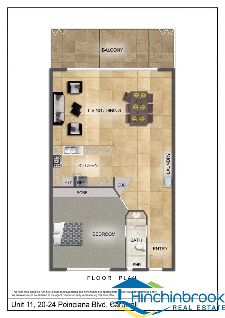 Floorplan of Homely unit listing, Unit 11/20-24 Poinciana Bvd, Cardwell QLD 4849