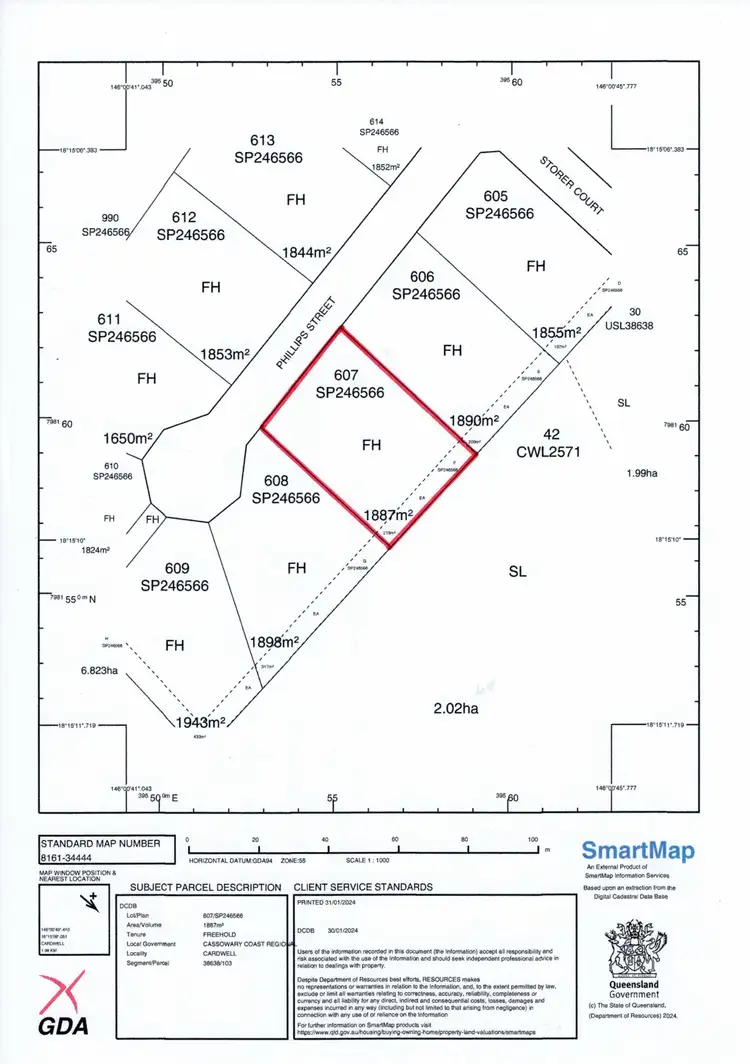 Floorplan of Homely land listing, 9 Phillips St, Cardwell QLD 4849