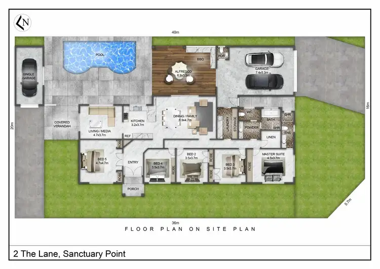 Floorplan of Homely house listing, 2 The Lane, Sanctuary Point NSW 2540