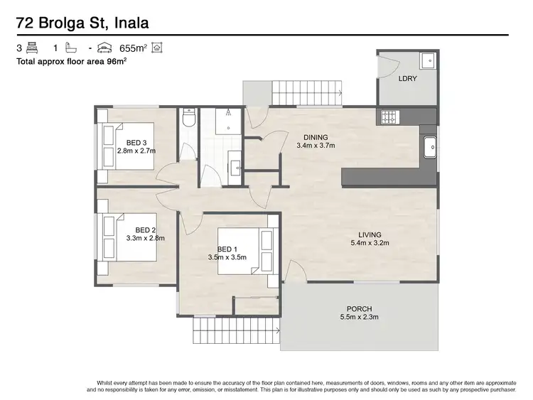 Floorplan of Homely house listing, 72 Brolga St, Inala QLD 4077