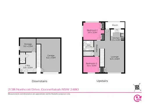 Floorplan of Homely unit listing, Unit 2/38 Northcott Dr, Goonellabah NSW 2480