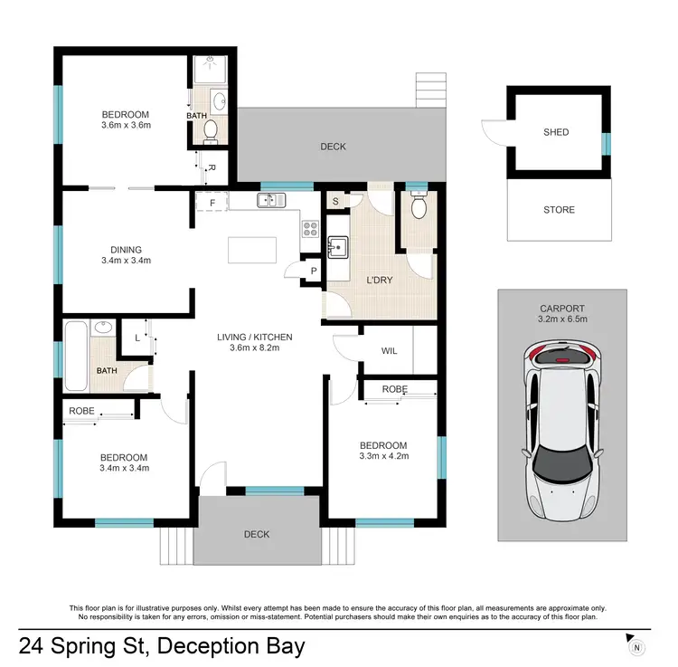 Floorplan of Homely house listing, 24 Spring St, Deception Bay QLD 4508
