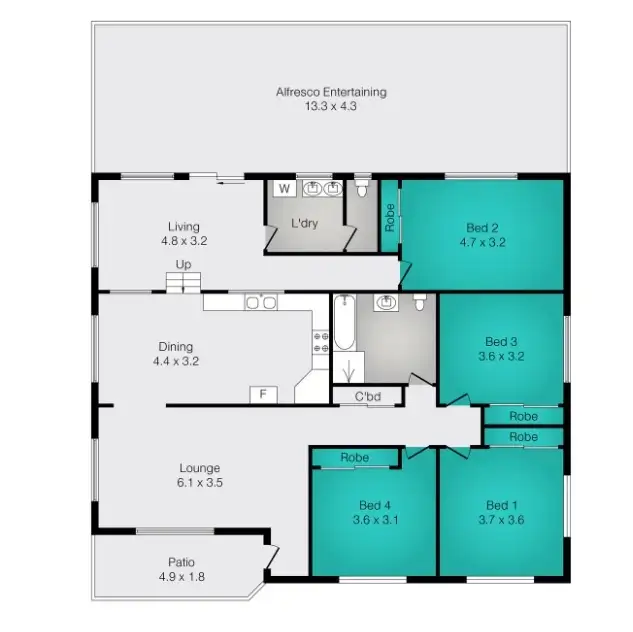 Floorplan of Homely rural property listing, 421 Babyl Creek Road, Kyogle NSW 2474