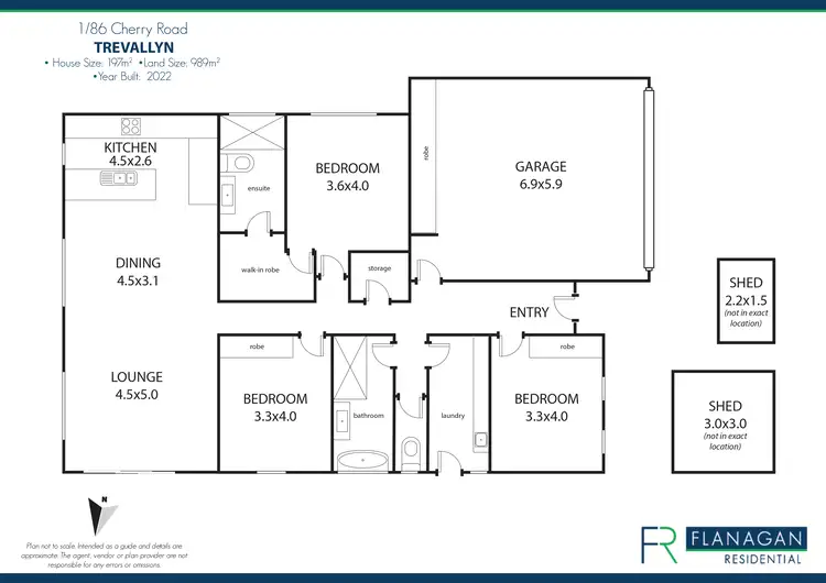 Floorplan of Homely townhouse listing, 1/86 Cherry Rd, Trevallyn TAS 7250