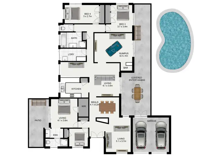 Floorplan of Homely house listing, 2 Meandarra Ct, Durack QLD 4077