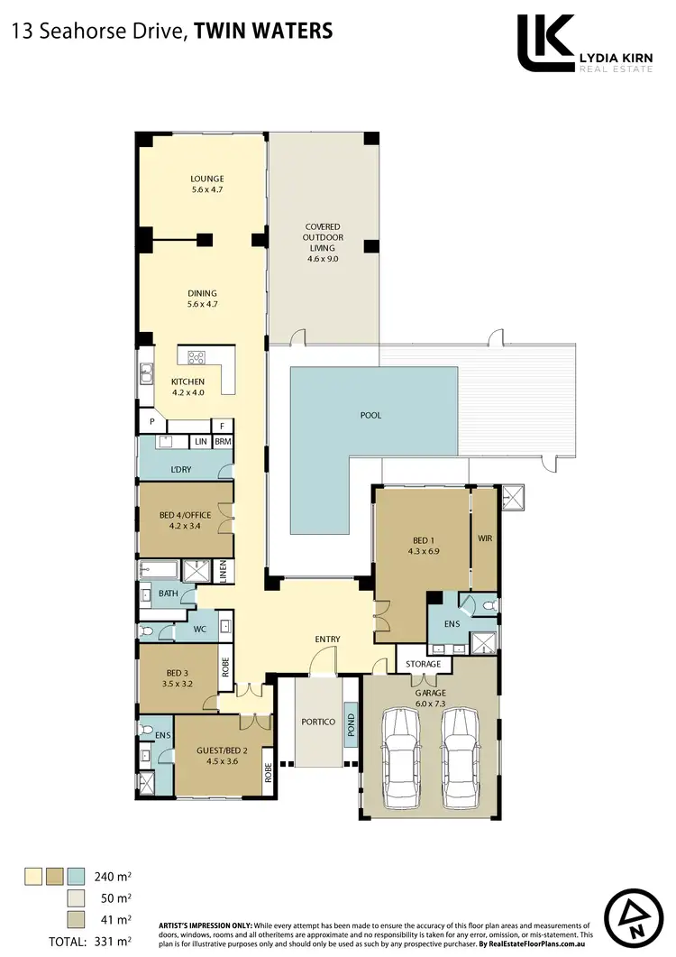 Floorplan of Homely house listing, 13 Seahorse Dr, Twin Waters QLD 4564