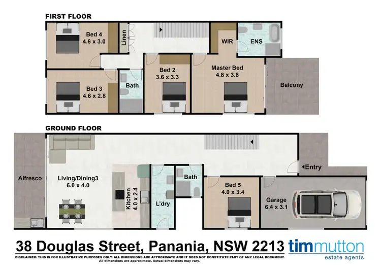 Floorplan of Homely semi-detached listing, 38A Douglas St, Panania NSW 2213