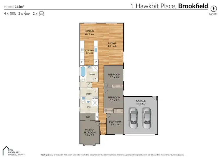 Floorplan of Homely house listing, 1 Hawkbit Pl, Brookfield VIC 3338