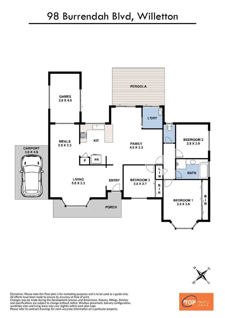 Floorplan of Homely house listing, 98 Burrendah Boulevard, Willetton WA 6155