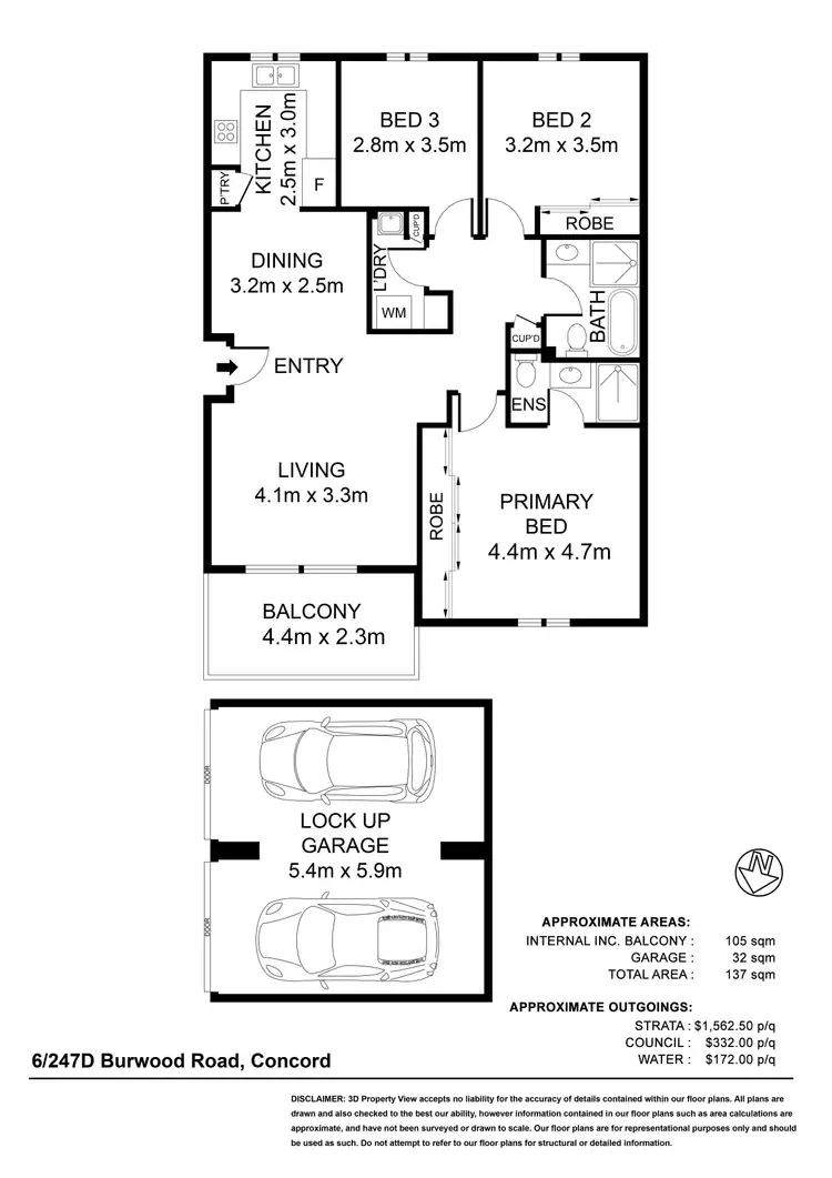 Floorplan of Homely apartment listing, Unit 6/247D Burwood Rd, Concord NSW 2137