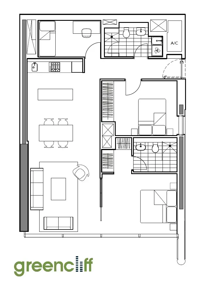 Floorplan of Homely apartment listing, 5306/101 Bathurst St, Sydney NSW 2000