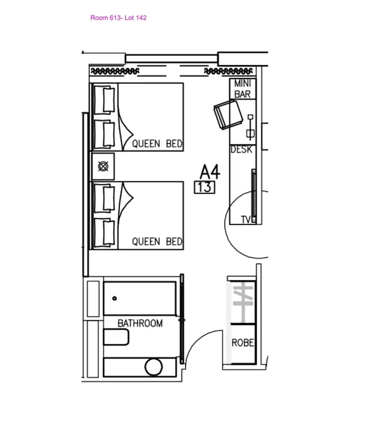 Floorplan of Homely unit listing, 142/1A Glenelg Street, South Brisbane QLD 4101
