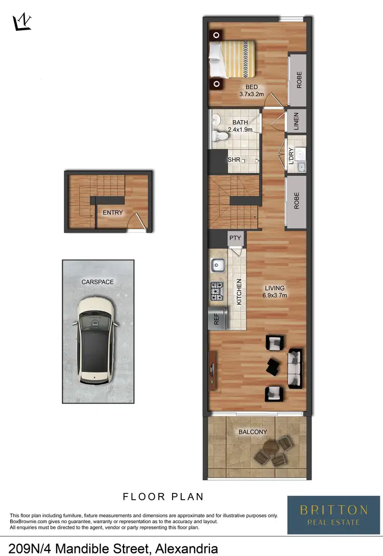 Floorplan of Homely apartment listing, 209N/4 Mandible St, Alexandria NSW 2015
