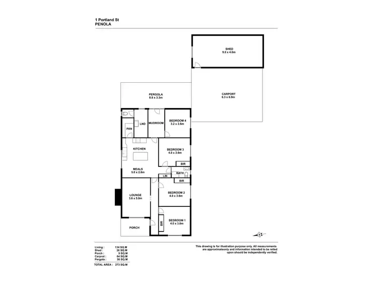 Floorplan of Homely house listing, 1 Portland St, Penola SA 5277