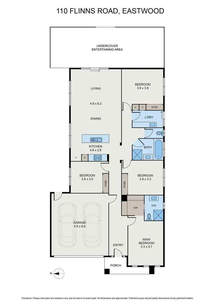 Floorplan of Homely house listing, 110 Flinns Rd, Eastwood VIC 3875