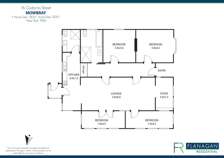 Floorplan of Homely house listing, 16 Cadorna St, Mowbray TAS 7248