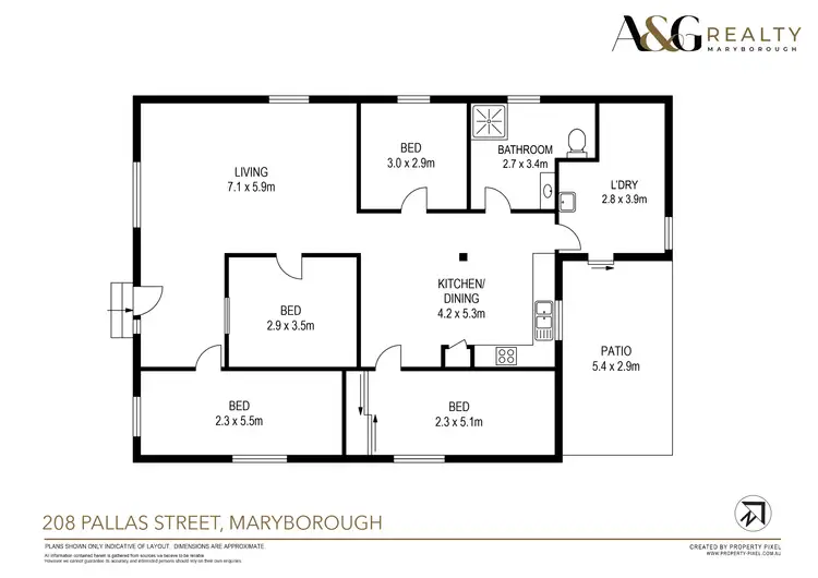 Floorplan of Homely house listing, 208 Pallas St, Maryborough QLD 4650