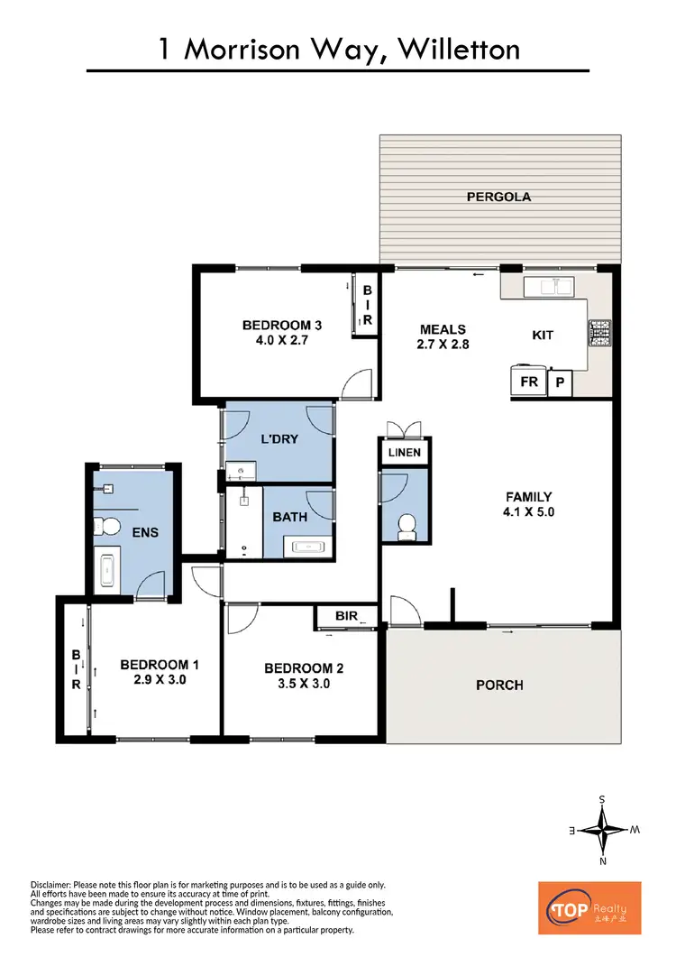 Floorplan of Homely house listing, 1 Morrison Way, Willetton WA 6155