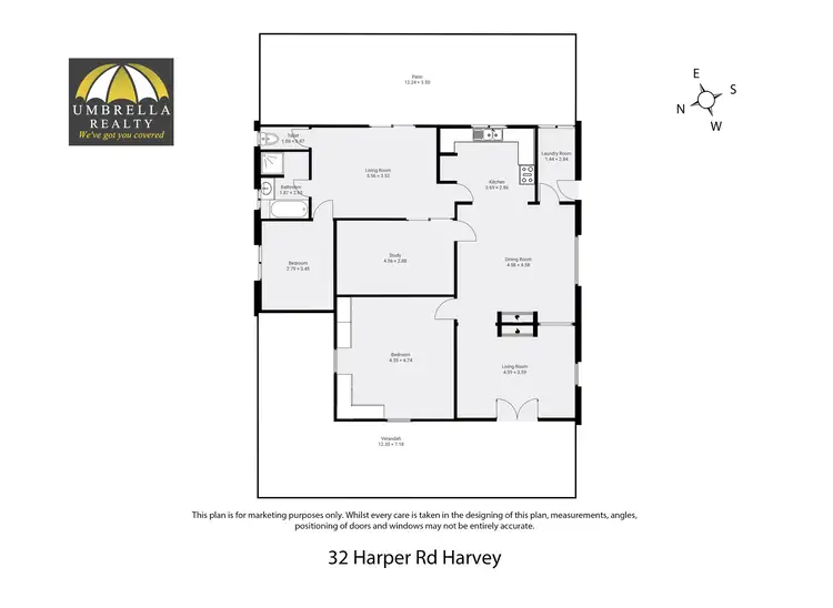 Floorplan of Homely house listing, 32 Harper St, Harvey WA 6220