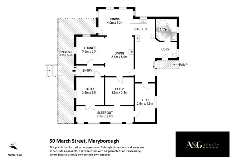 Floorplan of Homely house listing, 50 March St, Maryborough QLD 4650