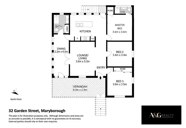 Floorplan of Homely house listing, 32 Garden St, Maryborough QLD 4650